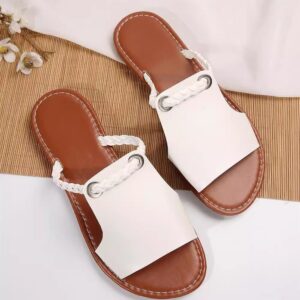 Simple White Strap Everyday Sandals