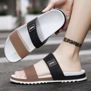 Double Strap Contrast Comfort Sandals