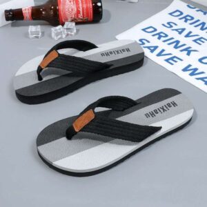 Casual Striped Outdoor Flip Flops